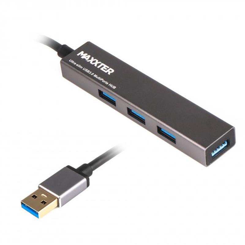 Концентратор USB 3.0 Maxxter 4хUSB3.0 Dark Grey (HU3A-4P-02) Концентратор USB 3.0 Maxxter 4хUSB3.0 Dark Grey (HU3A-4P-02)