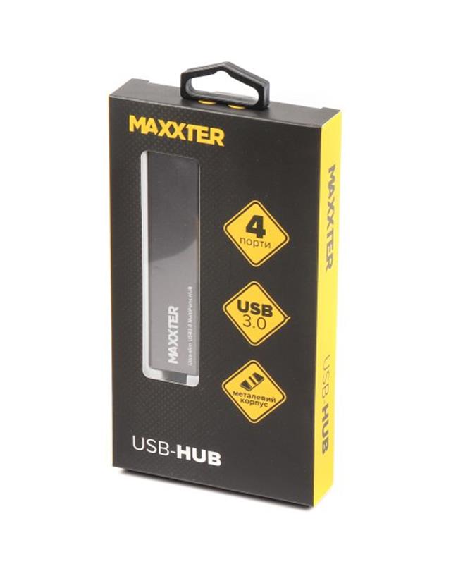 Концентратор USB 3.0 Maxxter 4хUSB3.0 Dark Grey (HU3A-4P-02) Концентратор USB 3.0 Maxxter 4хUSB3.0 Dark Grey (HU3A-4P-02)
