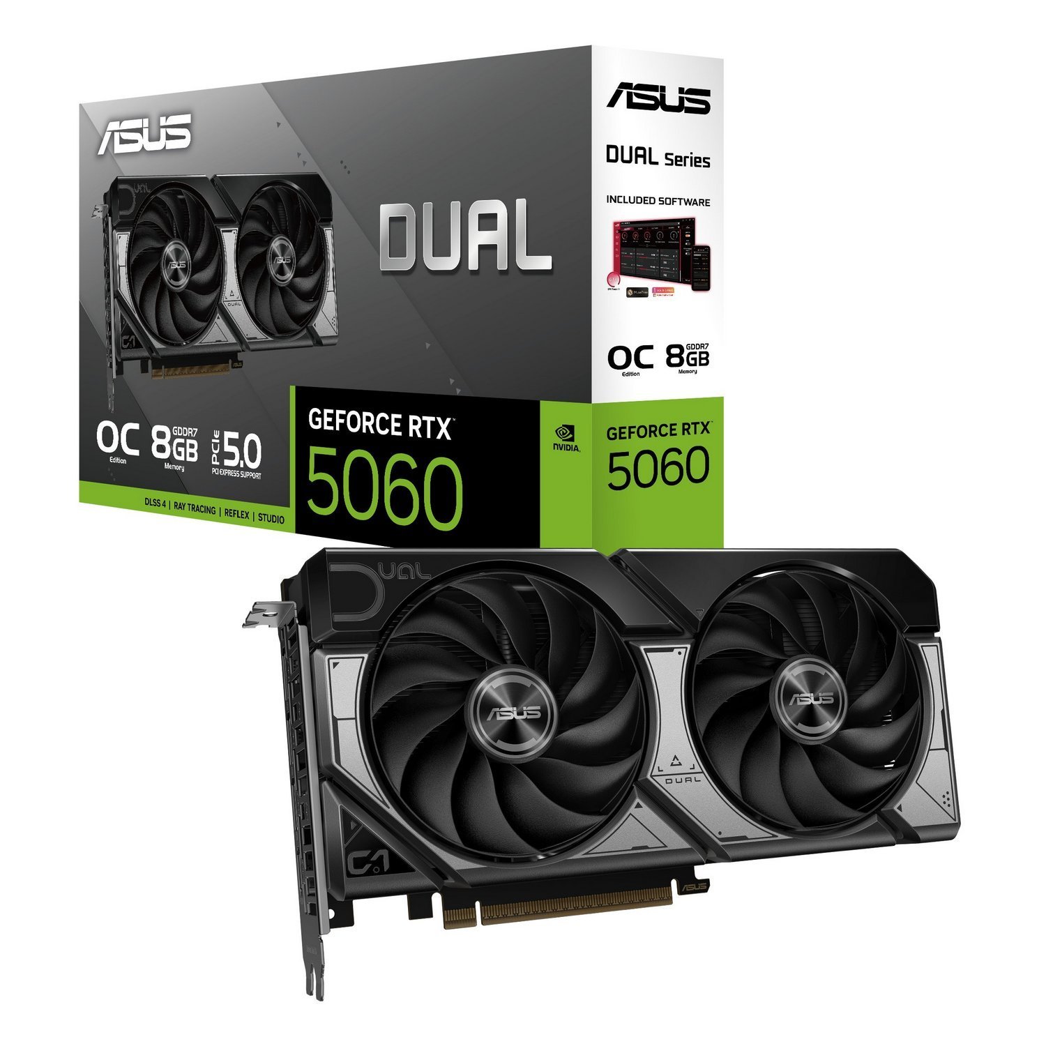 Відеокарта GF RTX 5060 8GB GDDR7 Dual OC Asus (DUAL-RTX5060-O8G) Відеокарта GF RTX 5060 8GB GDDR7 Dual OC Asus (DUAL-RTX5060-O8G)