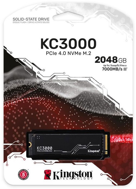 Накопичувач SSD 2TB Kingston KC3000 M.2 2280 PCIe 4.0 x4 NVMe 3D TLC (SKC3000D/2048G) Накопичувач SSD 2TB Kingston KC3000 M.2 2280 PCIe 4.0 x4 NVMe 3D TLC (SKC3000D/2048G)
