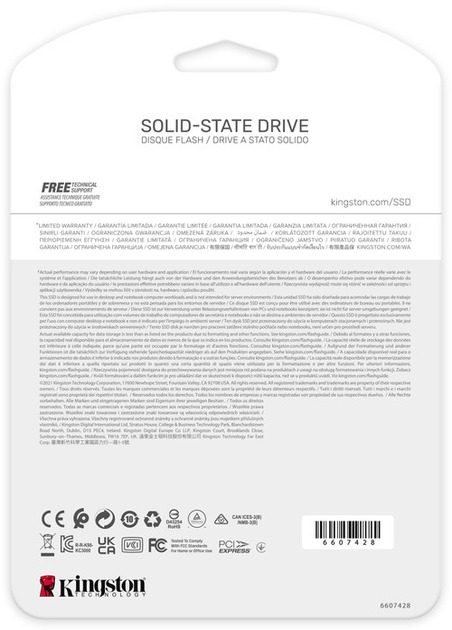 Накопичувач SSD 2TB Kingston KC3000 M.2 2280 PCIe 4.0 x4 NVMe 3D TLC (SKC3000D/2048G) Накопичувач SSD 2TB Kingston KC3000 M.2 2280 PCIe 4.0 x4 NVMe 3D TLC (SKC3000D/2048G)