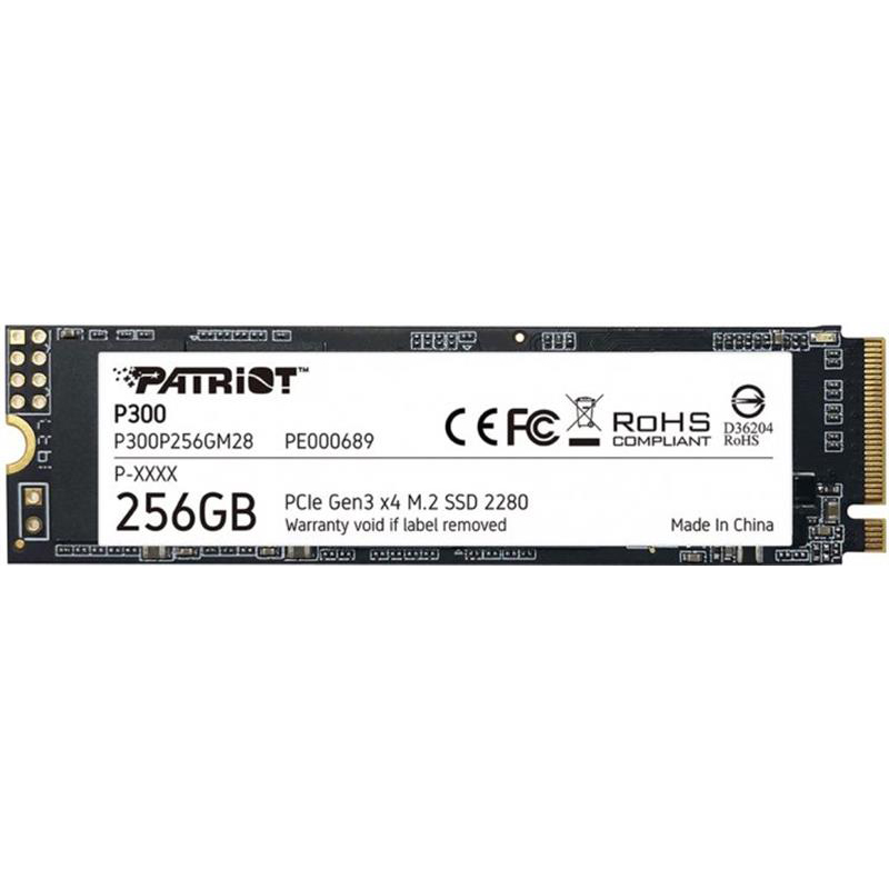 Накопичувач SSD 256GB Patriot P300 M.2 2280 PCIe 3.0 x4 NVMe TLC (P300P256GM28) Накопичувач SSD 256GB Patriot P300 M.2 2280 PCIe 3.0 x4 NVMe TLC (P300P256GM28)