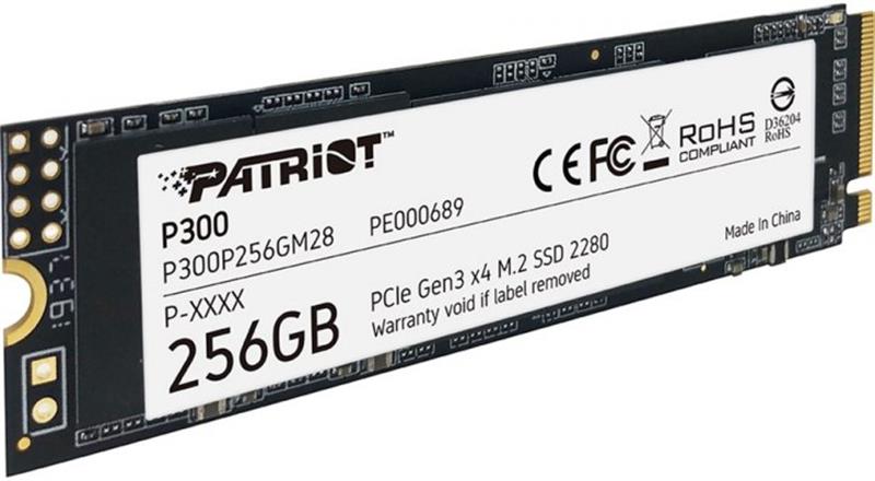 Накопичувач SSD 256GB Patriot P300 M.2 2280 PCIe 3.0 x4 NVMe TLC (P300P256GM28) Накопичувач SSD 256GB Patriot P300 M.2 2280 PCIe 3.0 x4 NVMe TLC (P300P256GM28)