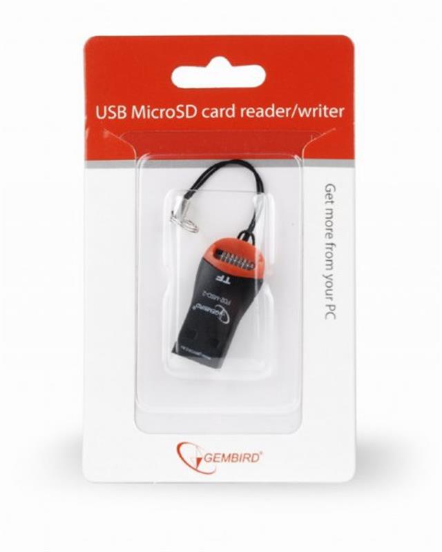 Кардрідер USB2.0 Gembird FD2-MSD-3 Black Кардрідер USB2.0 Gembird FD2-MSD-3 Black