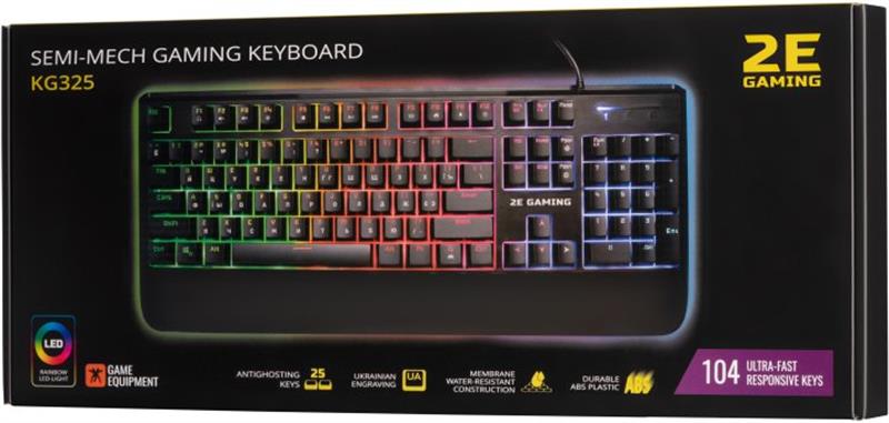 Клавіатура 2E Gaming KG325UB LED Ukr Black (2E-KG325UB) Клавіатура 2E Gaming KG325UB LED Ukr Black (2E-KG325UB)