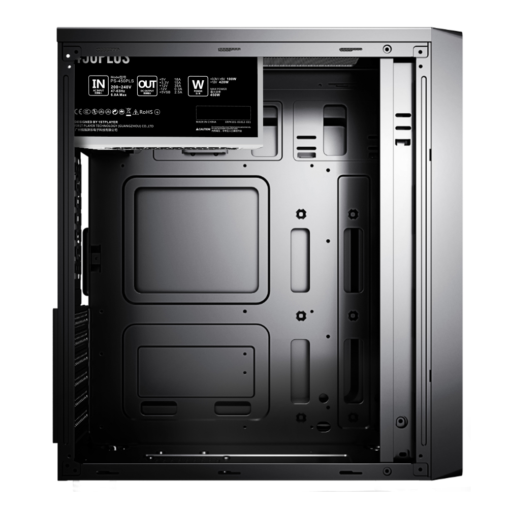 Корпус 1stPlayer A3-450PLS Black 450W Корпус 1stPlayer A3-450PLS Black 450W