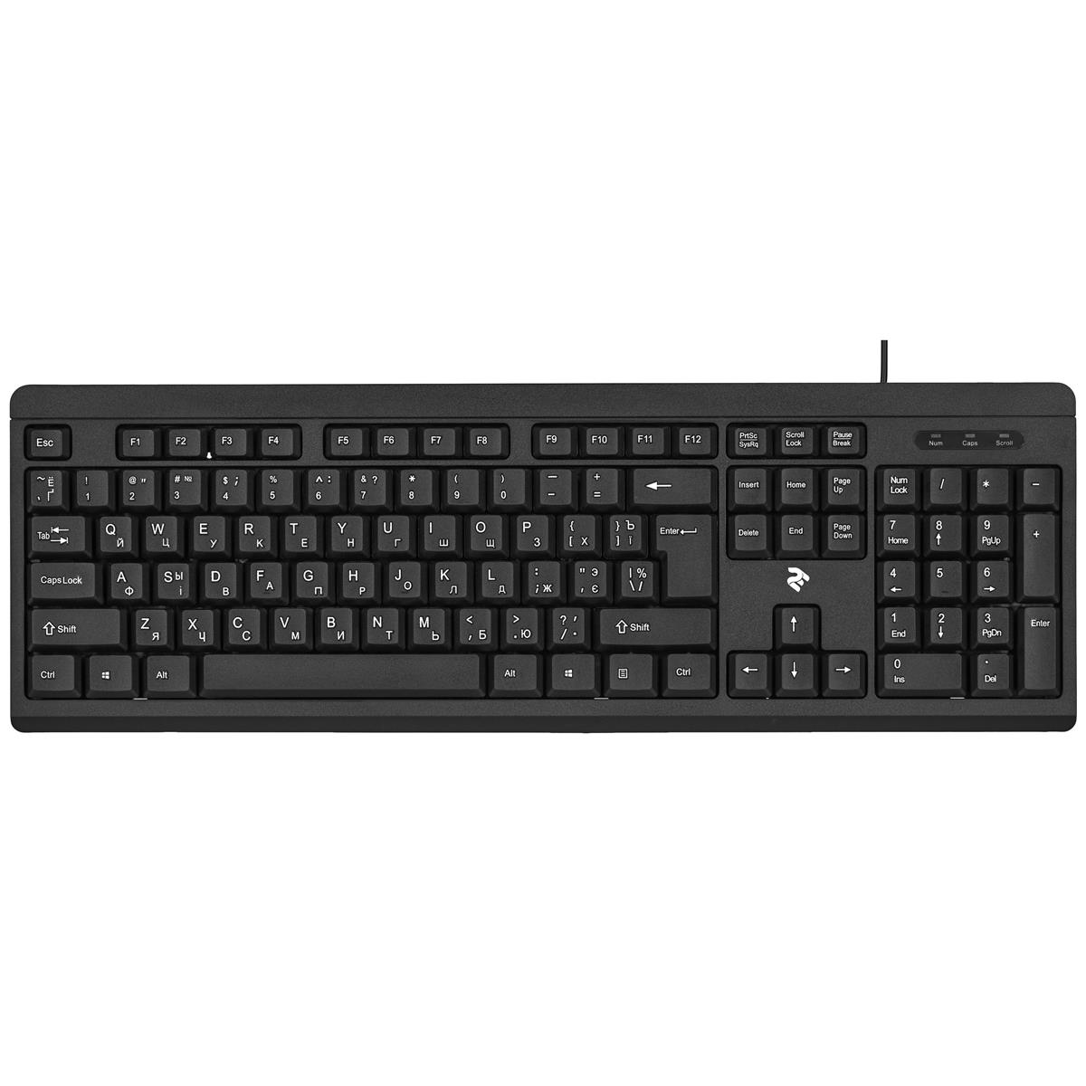 Клавіатура 2E KS108 Slim Black (2E-KS108UB_UA) Клавіатура 2E KS108 Slim Black (2E-KS108UB_UA)