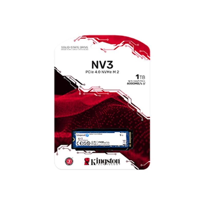 Накопичувач SSD 1TB M.2 NVMe Kingston NV3 M.2 2280 PCIe Gen4.0 x4 (SNV3S/1000G) Накопичувач SSD 1TB M.2 NVMe Kingston NV3 M.2 2280 PCIe Gen4.0 x4 (SNV3S/1000G)