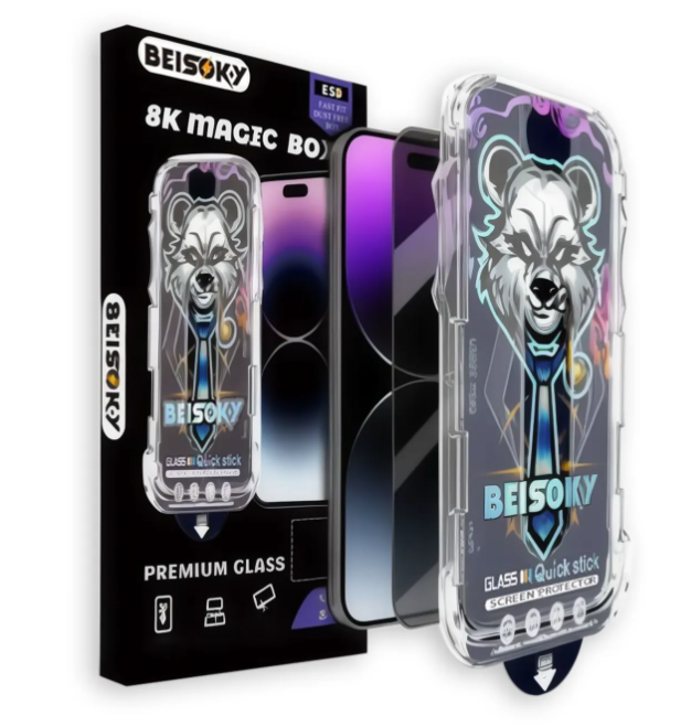 Захисне скло BEISOKY Magic Box ESD Apple iPhone 16 Pro Max Full Glue black