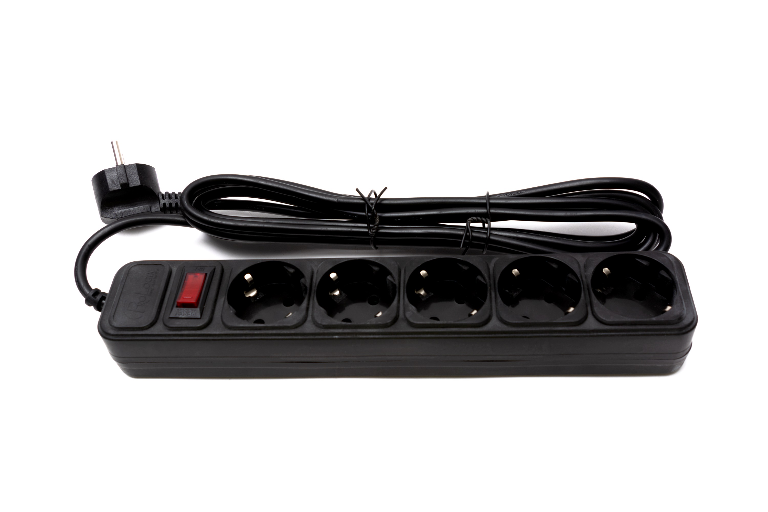 Мережевий фільтр ProLogix (PRS-075P5-30B) 0.75 мм, 5 розеток, 3 м, чорний Мережевий фільтр ProLogix (PRS-075P5-30B) 0.75 мм, 5 розеток, 3 м, чорний