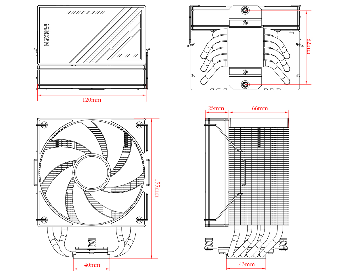 Кулер процесорний ID-Cooling Frozn A610 Black Кулер процесорний ID-Cooling Frozn A610 Black