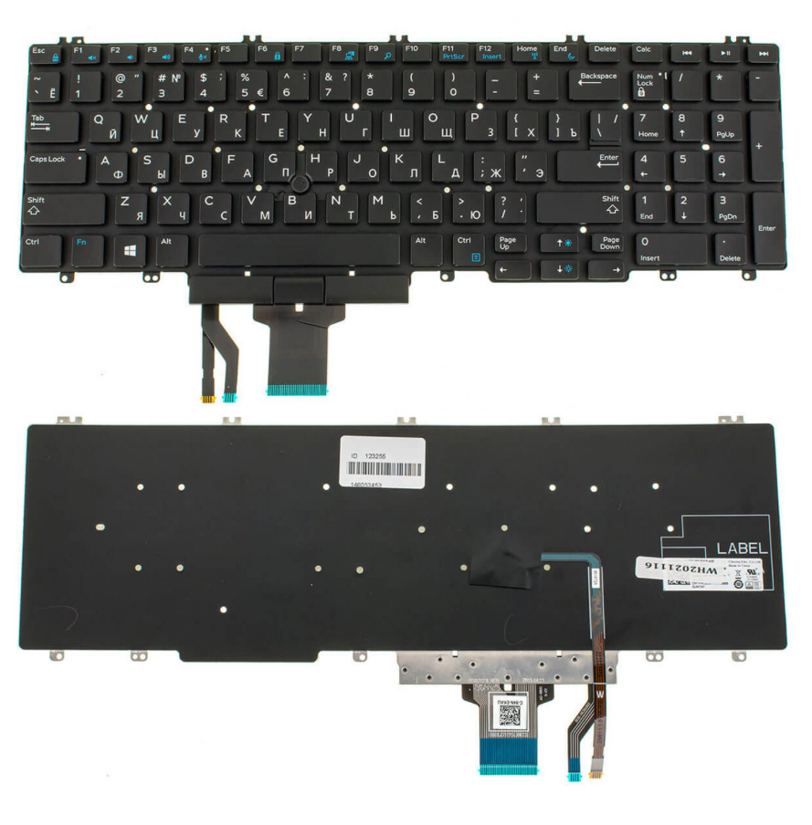 Клавіатура для ноутбука Dell Precision 7530 Клавіатура для ноутбука Dell Precision 7530