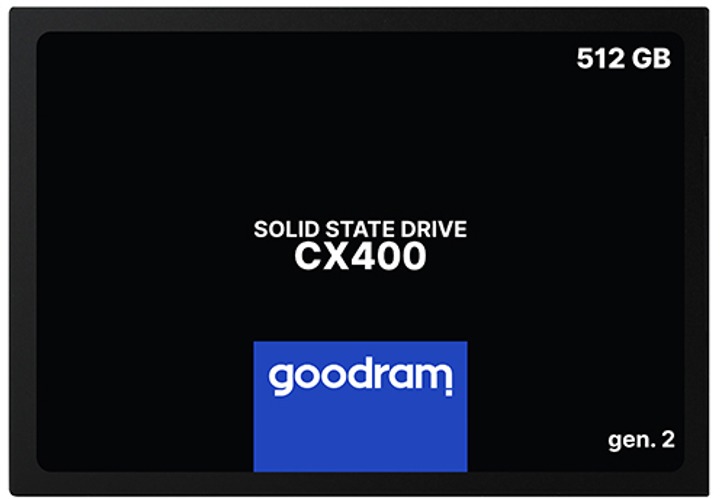 Накопичувач SSD 512GB GOODRAM CX400 Gen.2 2.5 Накопичувач SSD 512GB GOODRAM CX400 Gen.2 2.5