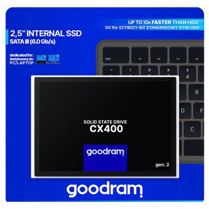 Накопичувач SSD 512GB GOODRAM CX400 Gen.2 2.5 Накопичувач SSD 512GB GOODRAM CX400 Gen.2 2.5