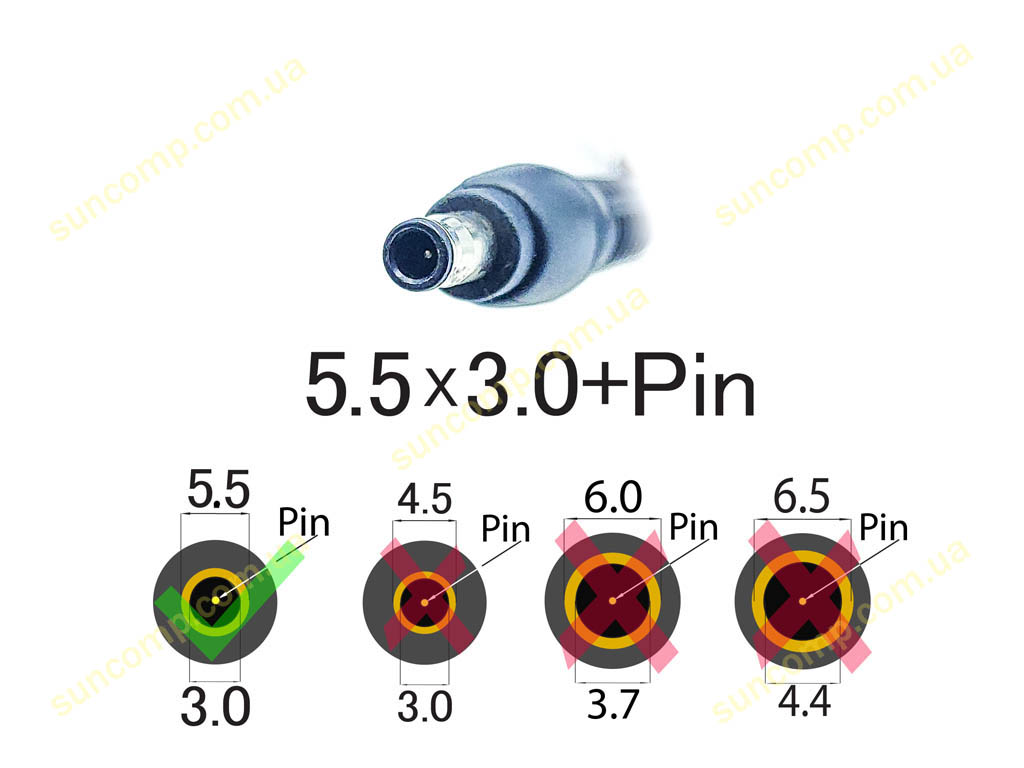 Кабель ремонтний (хвіст зарядки) для ноутбука Samsung 120W-180W 5.5x3.0мм +pin Кабель ремонтний (хвіст зарядки) для ноутбука Samsung 120W-180W 5.5x3.0мм +pin