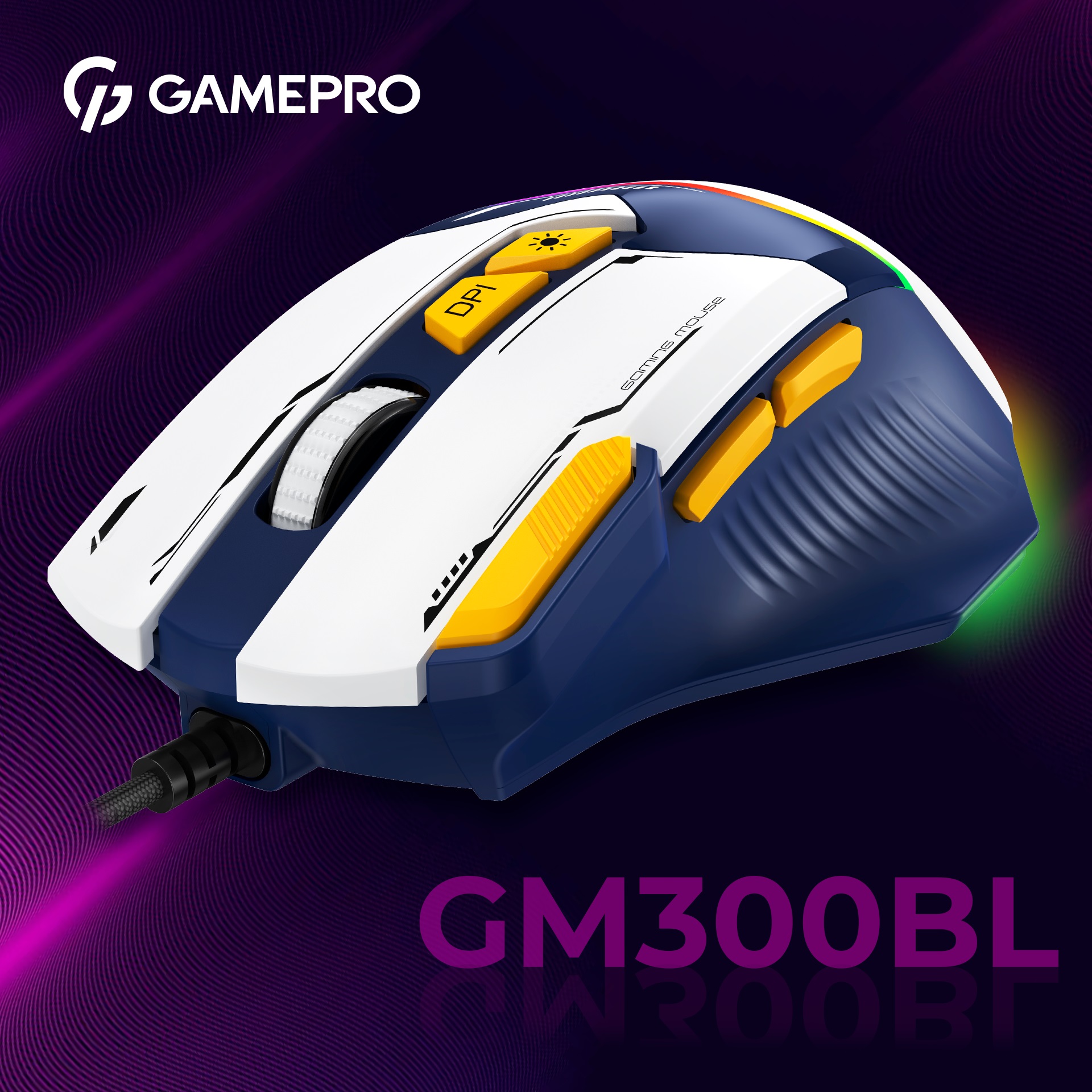 Миша GamePro GM300BL Blue-White Миша GamePro GM300BL Blue-White