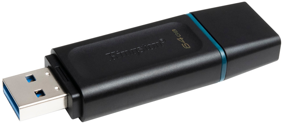 Флеш-накопичувач USB 3.2 64GB Kingston DataTraveler Exodia Black/Teal (DTX/64GB) Флеш-накопичувач USB 3.2 64GB Kingston DataTraveler Exodia Black/Teal (DTX/64GB)