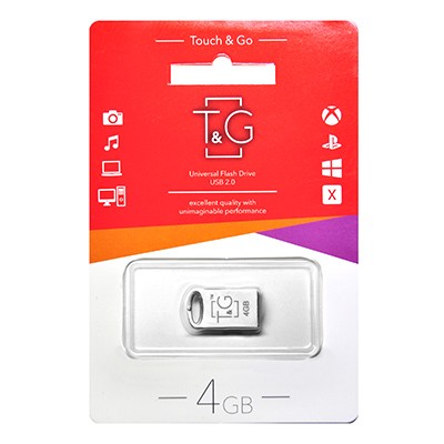 Флеш-накопичувач USB 4GB T&G 105 Metal Series Silver (TG105-4G) Флеш-накопичувач USB 4GB T&G 105 Metal Series Silver (TG105-4G)