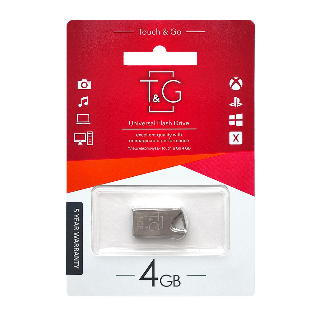 Флеш-накопичувач USB 4GB T&G 109 Metal Series Silver (TG109-4G) Флеш-накопичувач USB 4GB T&G 109 Metal Series Silver (TG109-4G)