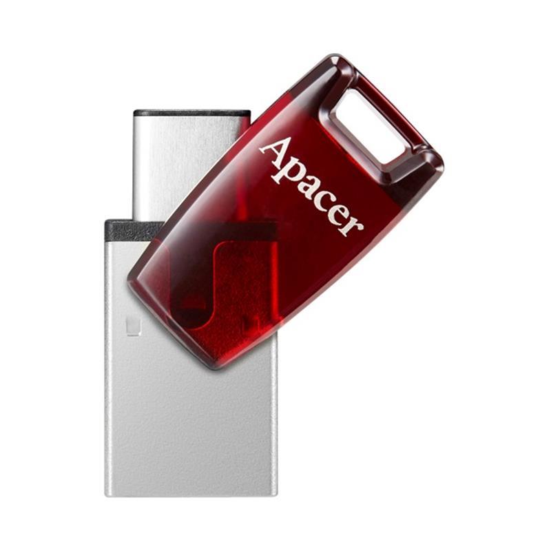 Флеш-накопичувач USB3.1 Type-C 64GB Apacer AH180 Red (AP64GAH180R-1) Флеш-накопичувач USB3.1 Type-C 64GB Apacer AH180 Red (AP64GAH180R-1)