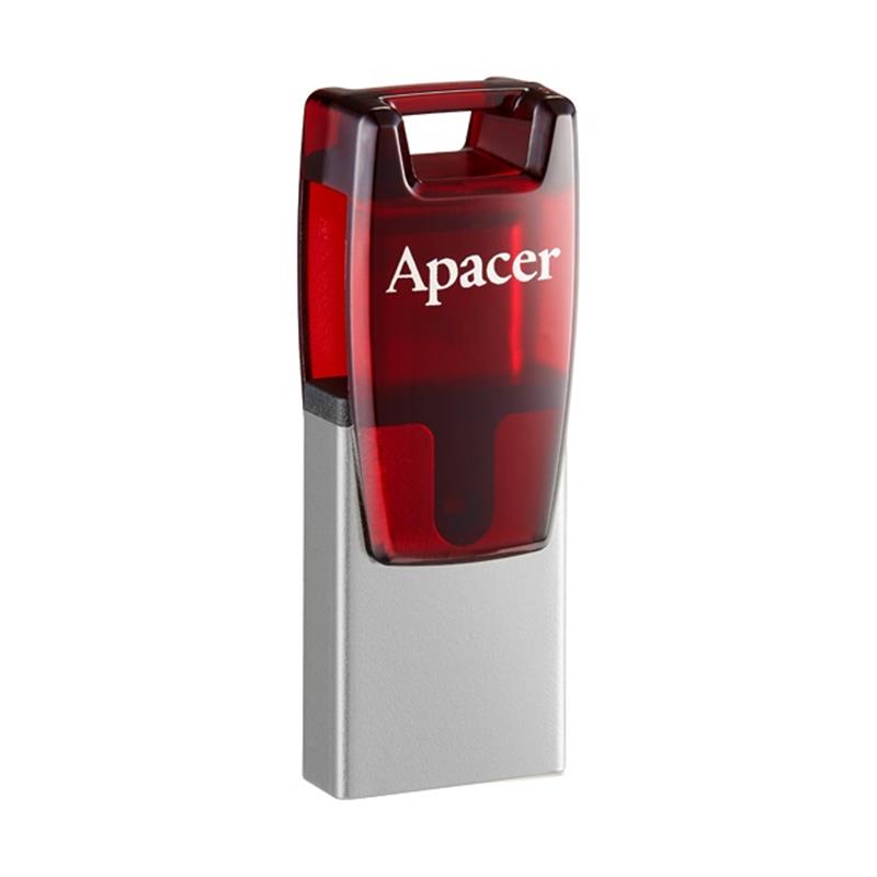 Флеш-накопичувач USB3.1 Type-C 64GB Apacer AH180 Red (AP64GAH180R-1) Флеш-накопичувач USB3.1 Type-C 64GB Apacer AH180 Red (AP64GAH180R-1)