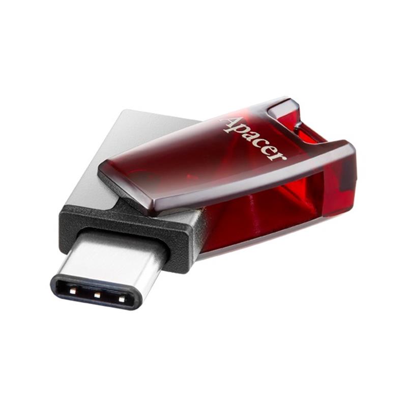 Флеш-накопичувач USB3.1 Type-C 64GB Apacer AH180 Red (AP64GAH180R-1) Флеш-накопичувач USB3.1 Type-C 64GB Apacer AH180 Red (AP64GAH180R-1)