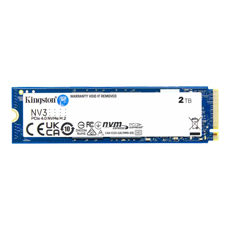 Накопичувач SSD 2TB M.2 NVMe Kingston NV3 M.2 2280 PCIe Gen4.0 x4 (SNV3S/2000G) Накопичувач SSD 2TB M.2 NVMe Kingston NV3 M.2 2280 PCIe Gen4.0 x4 (SNV3S/2000G)