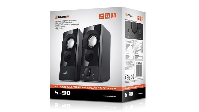 Акустична система REAL-EL S-90 Black Акустична система REAL-EL S-90 Black