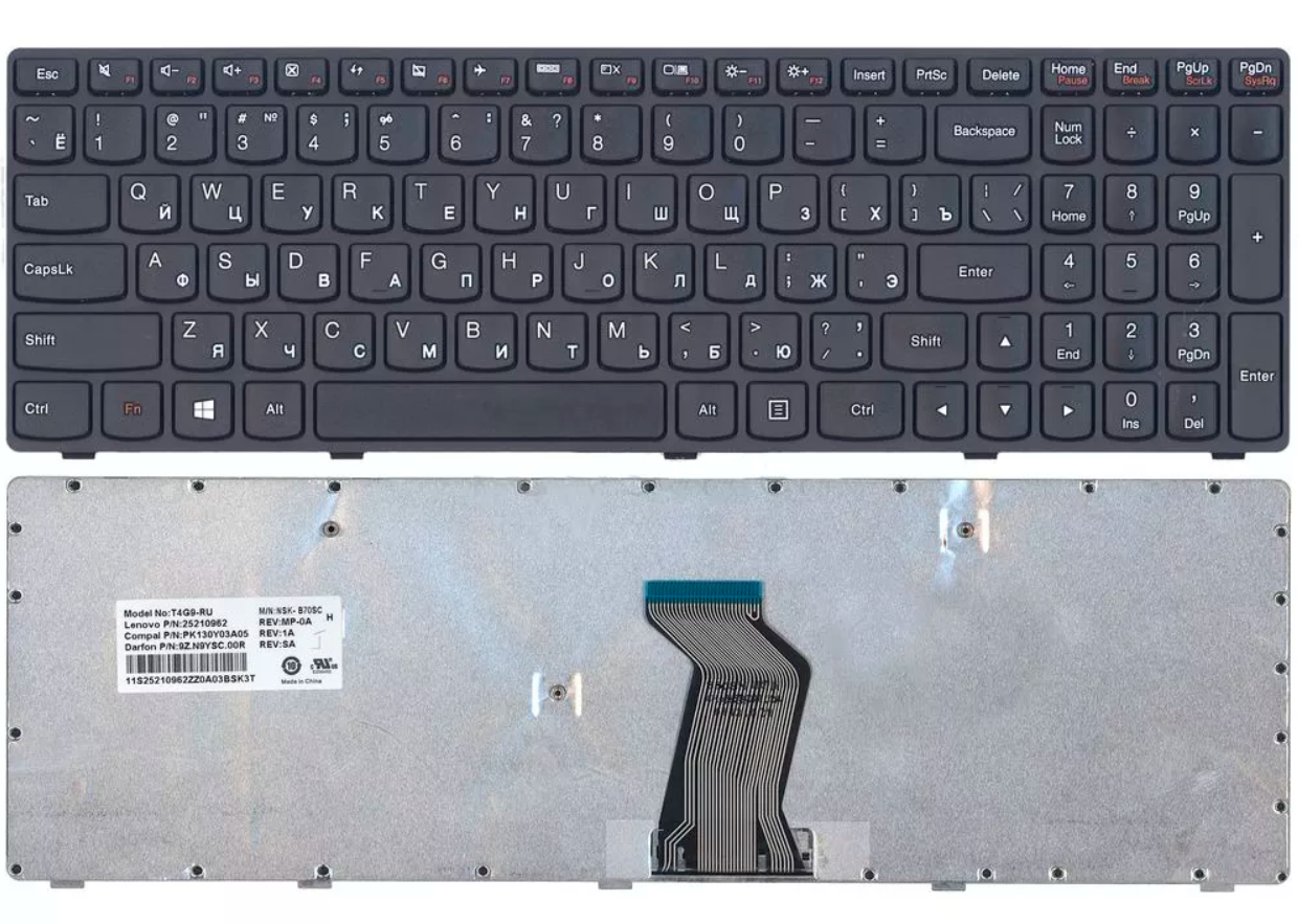 Клавіатура для ноутбука Lenovo G500 Клавіатура для ноутбука Lenovo G500