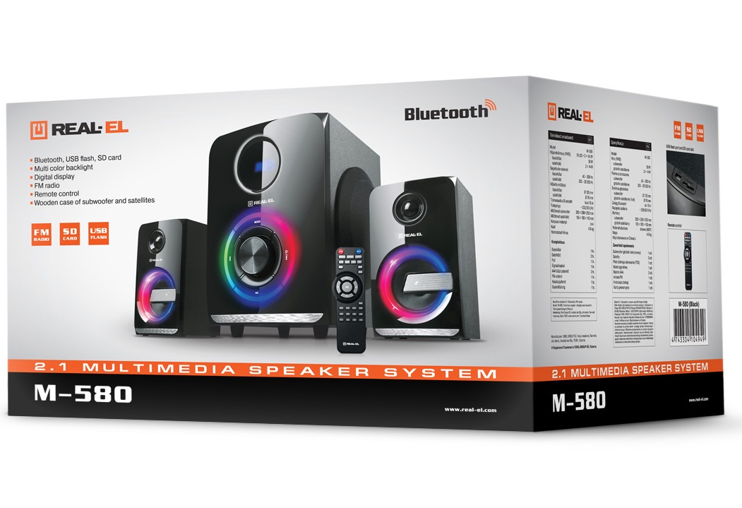 Акустична система REAL-EL M-580 Black Акустична система REAL-EL M-580 Black