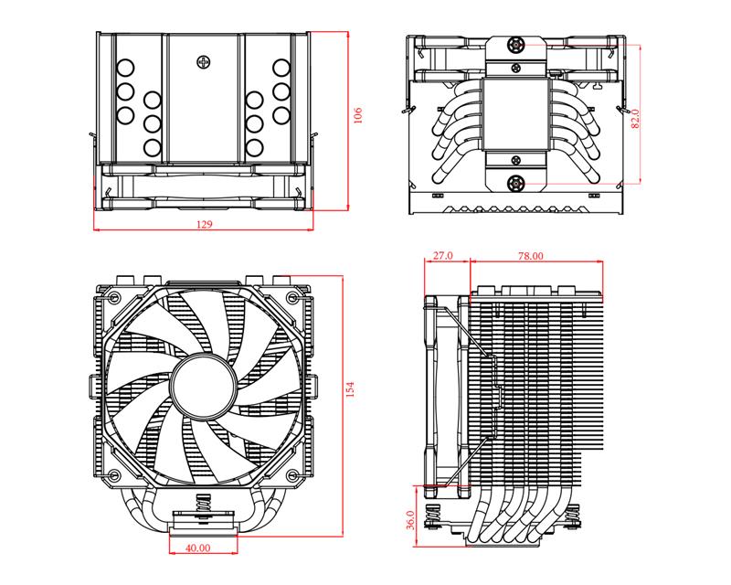 Кулер процесорний ID-Cooling SE-226-XT Black Кулер процесорний ID-Cooling SE-226-XT Black
