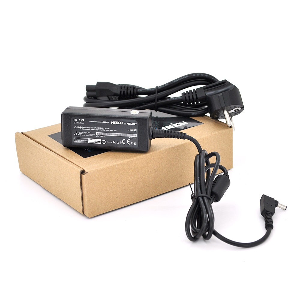 Блок живлення Merlion для ноутбука Asus 19V 2.37A 45W 4.0х1.35мм + каб.жив. (LAS45/19-4.0*1.35/00132 Блок живлення Merlion для ноутбука Asus 19V 2.37A 45W 4.0х1.35мм + каб.жив. (LAS45/19-4.0*1.35/00132